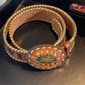 Vintage Motley’s Leather Hand Tooled leather buckle only